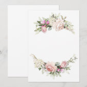 Invitation Modèle d'invitation de mariage à la rose Belle (Devant / Derrière)