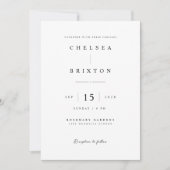 Invitation Modèle d'invitation de mariage à monogramme élégan (Devant)