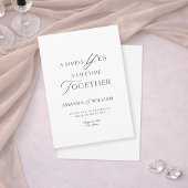Invitation Modèle d'invitation de mariage à typographie minim