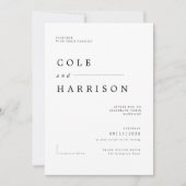 Invitation Modèle d'invitation de mariage à typographie moder (Devant)