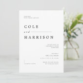 Invitation Modèle d'invitation de mariage à typographie moder (Debout devant)