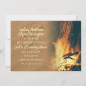 Invitation Modèle d'invitation de mariage avec feu de joie (Devant)