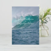 Invitation Modèle d'invitation de mariage Big Wave Seacoast (Debout devant)