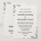 Invitation Modèle d'invitation de mariage botanique minimalis (Devant / Derrière)