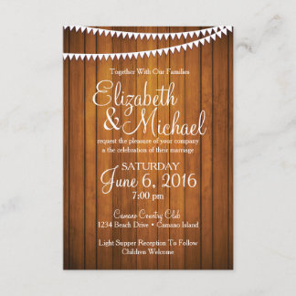 Invitation Modèle d'invitation de Mariage campagnard rustique