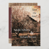 Invitation Modèle d'invitation de mariage champêtre (Devant / Derrière)