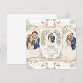 Invitation Modèle d'invitation de mariage de luxe (Devant / Derrière)