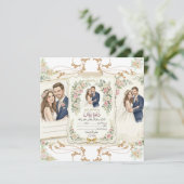 Invitation Modèle d'invitation de mariage de luxe (Debout devant)