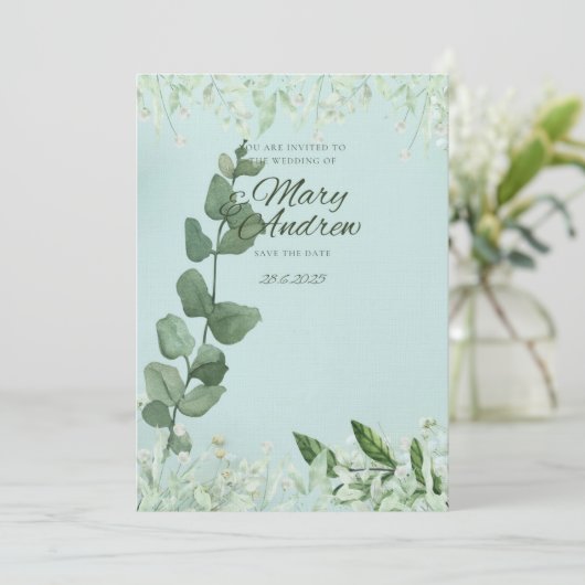 Invitation “Modèle d'invitation de mariage de luxe” (Debout devant)