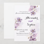 Invitation Modèle d'invitation de mariage de luxe | Or élégan (Devant / Derrière)
