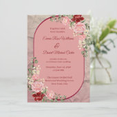 Invitation Modèle d'invitation de mariage élégant (Debout devant)