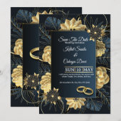 Invitation Modèle d'invitation de mariage élégant (Devant / Derrière)