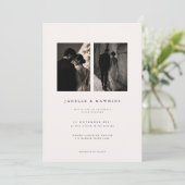 Invitation Modèle d'invitation de mariage élégant à double ph (Debout devant)