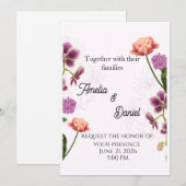 Invitation Modèle d'invitation de mariage élégant classique | (Devant / Derrière)