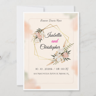 Invitation Modèle d'invitation de mariage élégant et luxueux