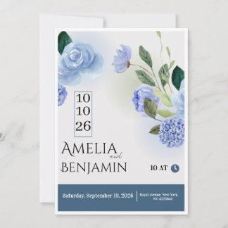 Invitation Modèle d'invitation de mariage élégant | Flora Lux