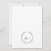 Invitation Modèle d'invitation de mariage Elegant Greenery (Dos)