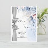 Invitation Modèle d'invitation de mariage élégant | Minimalis (Debout devant)