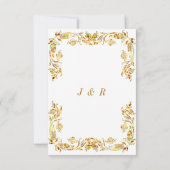 Invitation Modèle d'invitation de mariage encadré de fleurs d (Dos)