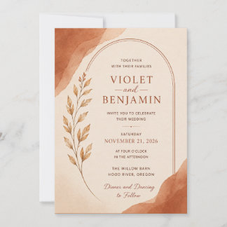 Invitation Modèle d'invitation de mariage floral élégant