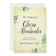 Modèle d'invitation de mariage floral | Texte modi