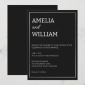 Invitation Modèle d'invitation de mariage personnalisable min (Devant / Derrière)