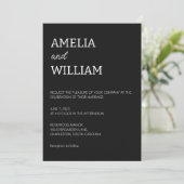 Invitation Modèle d'invitation de mariage personnalisé minima (Debout devant)