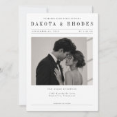 Invitation Modèle d'invitation de mariage photo de style édit (Devant)
