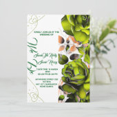 Invitation Modèle d'invitation de mariage Rose Crémeuse | Imp (Debout devant)