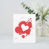 Invitation Modèle d'invitation de mariage (Splatter Heart) 2 (Debout devant)