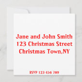 Invitation Modèle d'invitation de marionnettes de rennes (Dos)