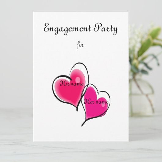 Invitation Modèle d'invitation de partie de fiançailles (Debout devant)