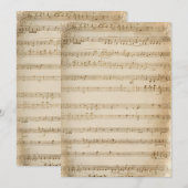 Invitation Modèle d'invitation de partition de musique ancien (Devant / Derrière)