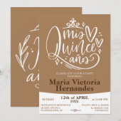 Invitation Modèle d'invitation de Quinceañera (Devant / Derrière)