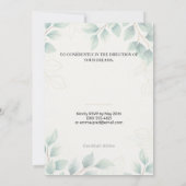 Invitation Modèle d'invitation de remise de diplômes Eucalypt (Dos)