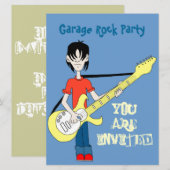 Invitation Modèle d'invitation Doodle Rocker (Devant / Derrière)