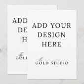 Invitation Modèle d'invitation double face 5 x 7 Portrait (Devant / Derrière)