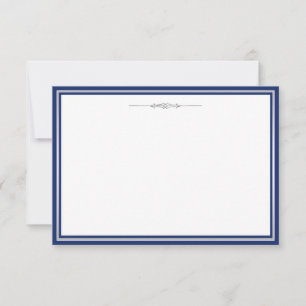 Invitation Modèle d'invitation en damas bleu marine et argent