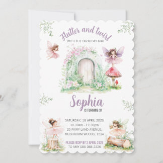 Invitation Modèle d'invitation fée
