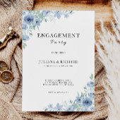 Invitation Modèle d'invitation Fiançailles Mariage bleu