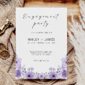 Invitation Modèle d'invitation Fiançailles violet
