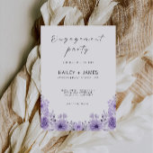 Invitation Modèle d'invitation Fiançailles violet