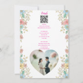 Invitation Modèle d'invitation florale pastel élégant (Dos)