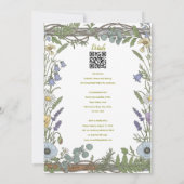 Invitation Modèle d'invitation florale rustique – Fleurs sauv (Dos)