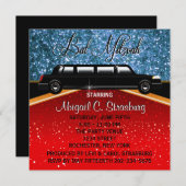 Invitation Modèle d'invitation Glitz Glamor Limo (Devant / Derrière)