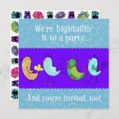 Invitation Modèle d'invitation Hightailin' Version Un (Devant / Derrière)