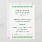 Invitation Modèle d'invitation Jour de l'Saint Patrick (Dos)