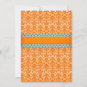 Invitation Modèle d'invitation Mariage damassé (Dos)