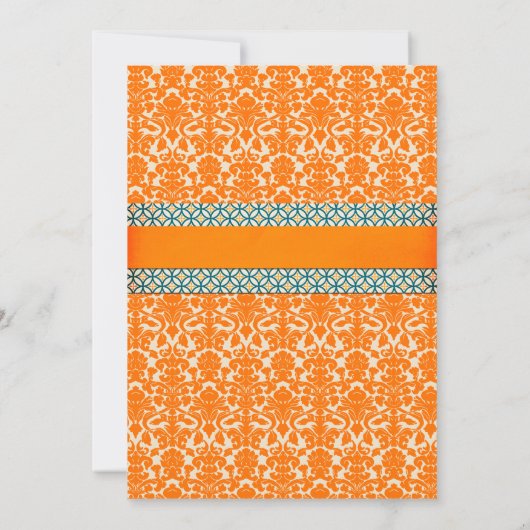 Invitation Modèle d'invitation Mariage damassé (Dos)