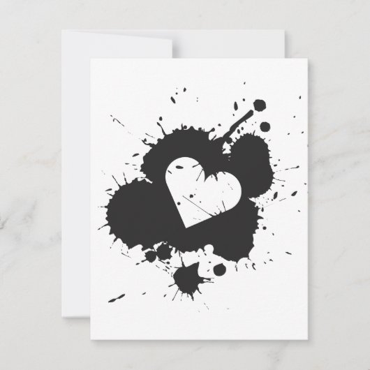 Invitation Modèle d'invitation (mariage) Splatter Heart 1 (Devant)